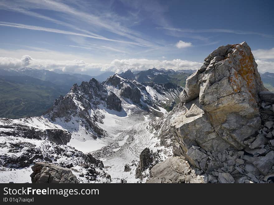 View From Below Valluga Summit