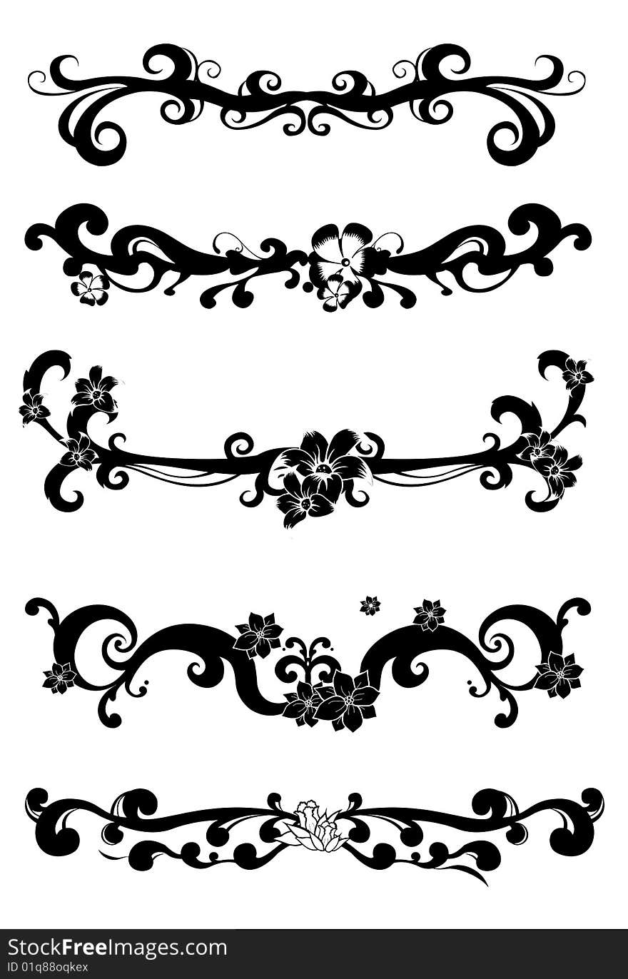 Floral pattern on a white background