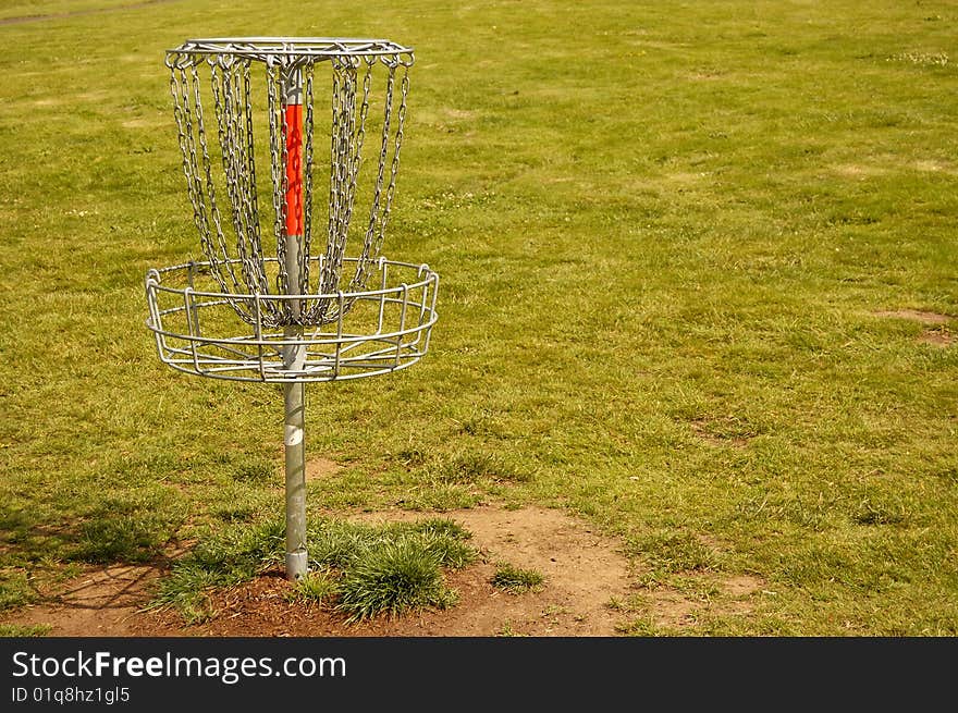 Close-up of Frisbee Golf or Disc Golf basket or hole. Close-up of Frisbee Golf or Disc Golf basket or hole.