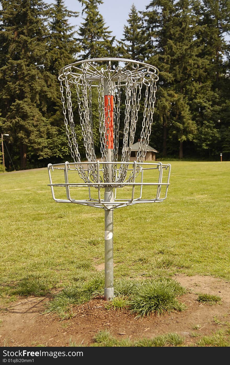 Close-up of Frisbee Golf or Disc Golf basket or hole. Close-up of Frisbee Golf or Disc Golf basket or hole.