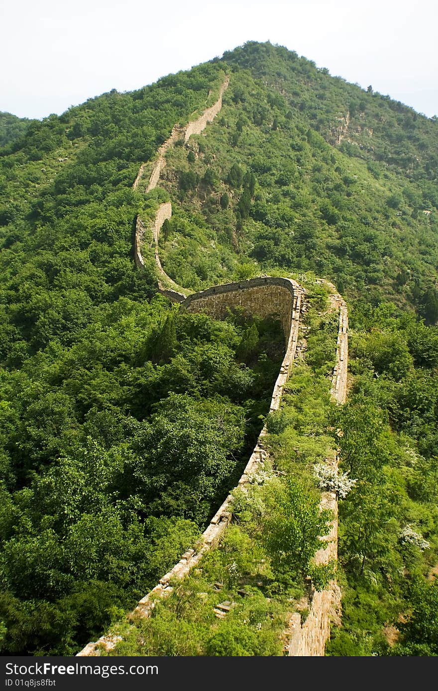 The winding profile of the great wall