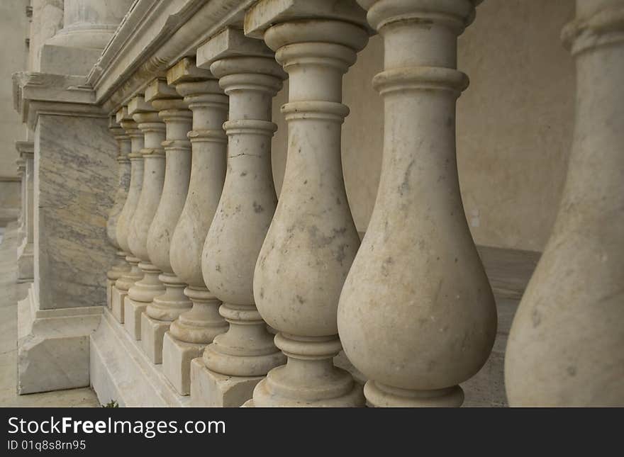 Photo of pillars taken outside a church