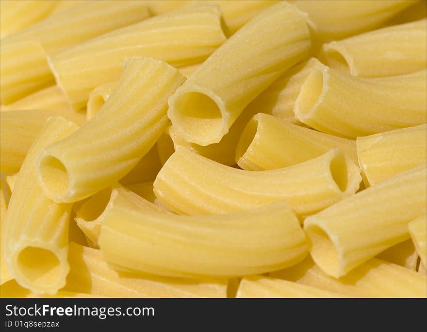 Background of tortiglioni, italian food. Background of tortiglioni, italian food