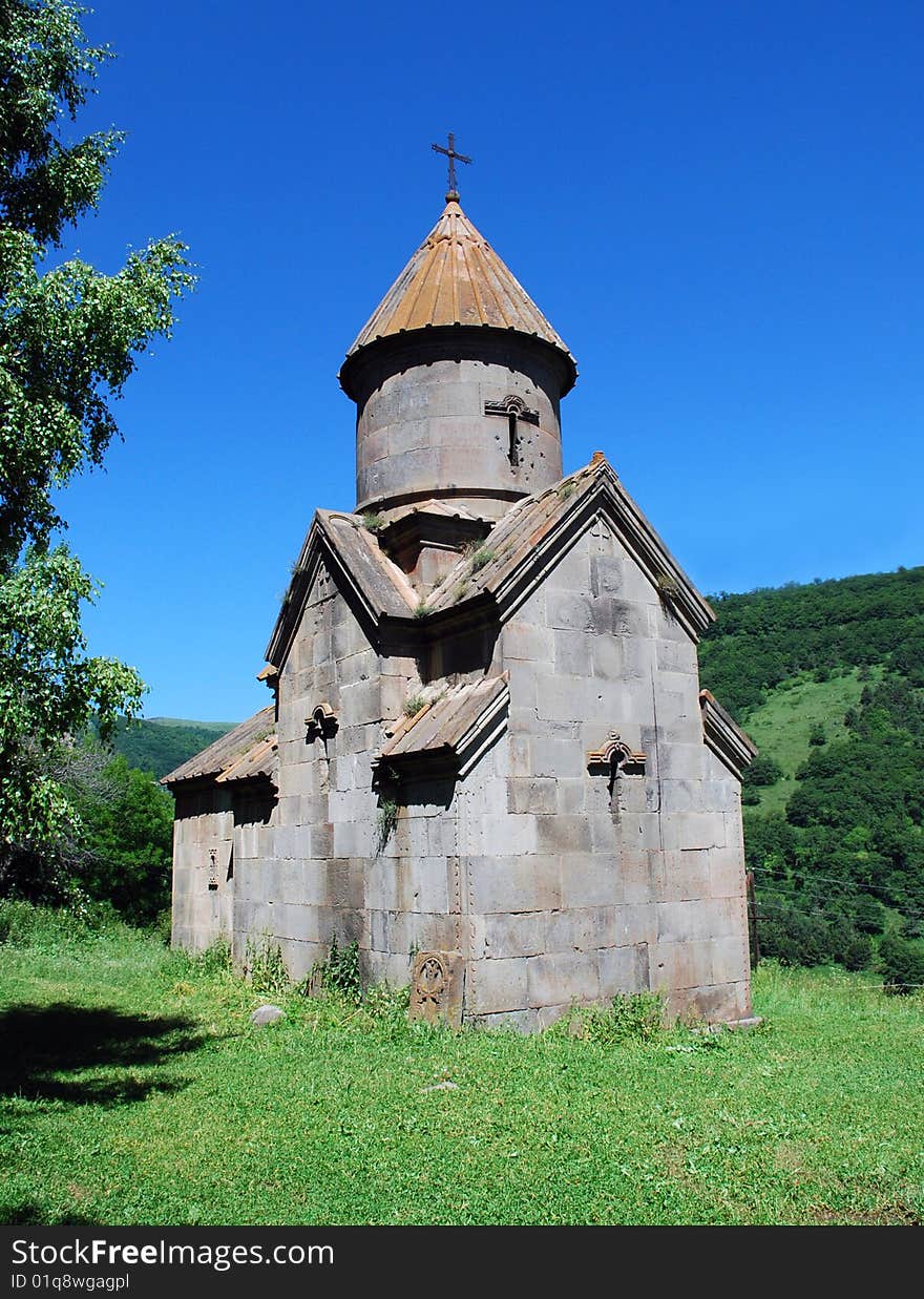 Old beautiful christian medieval church. Old beautiful christian medieval church