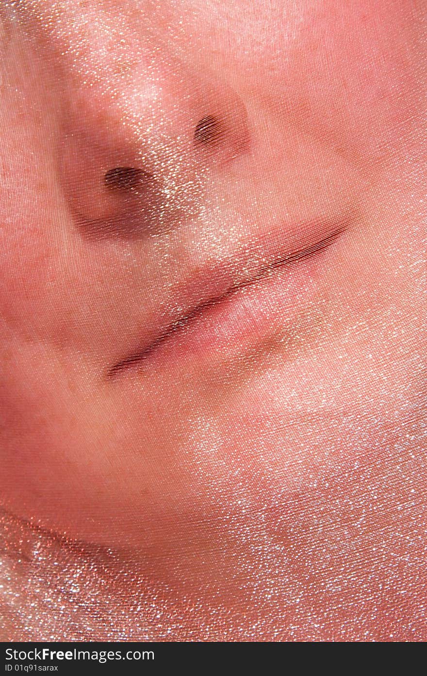 A Part Of Woman Face Close-up