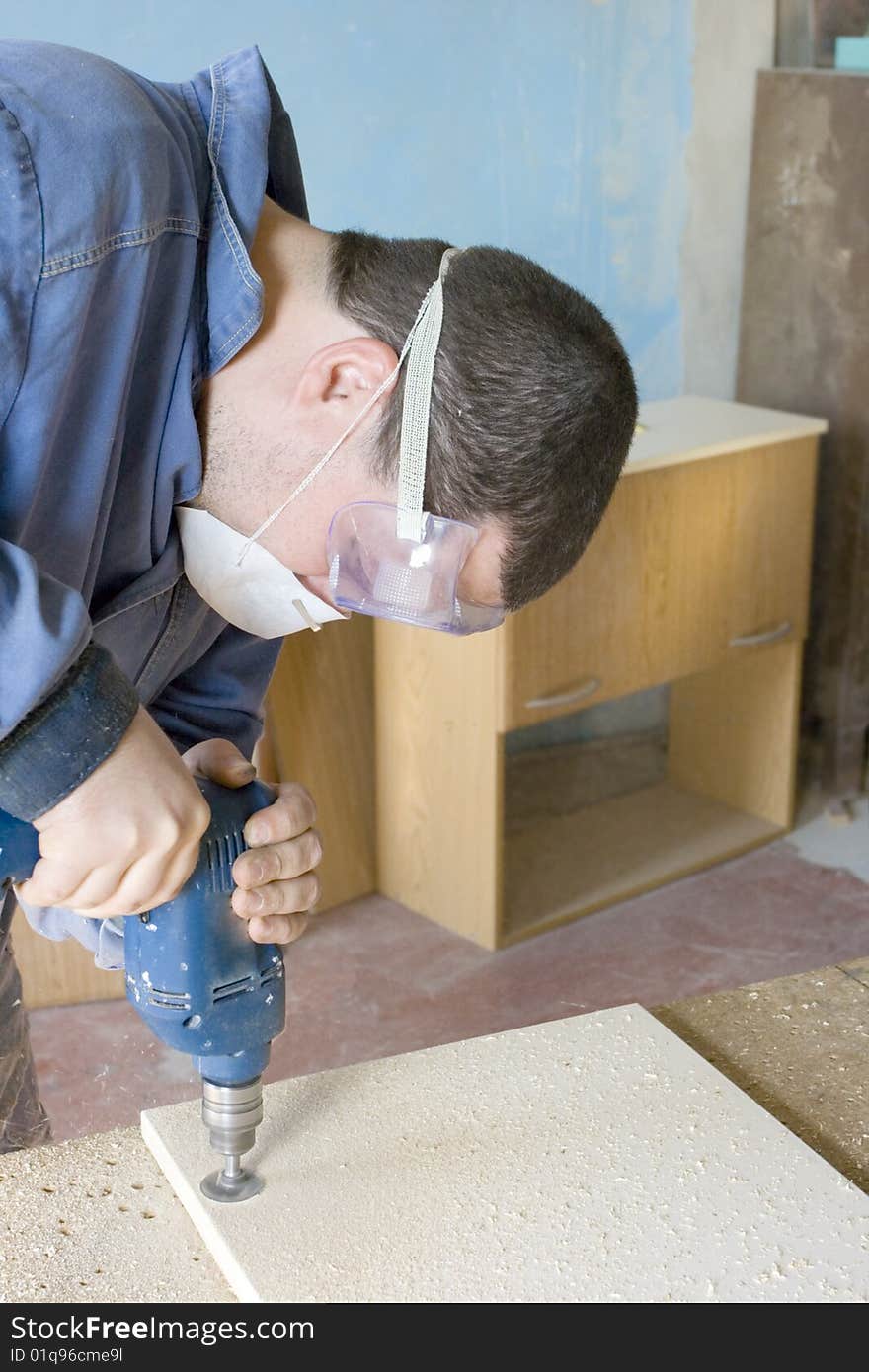 Milling of the deepenning for installing the details of the fastening