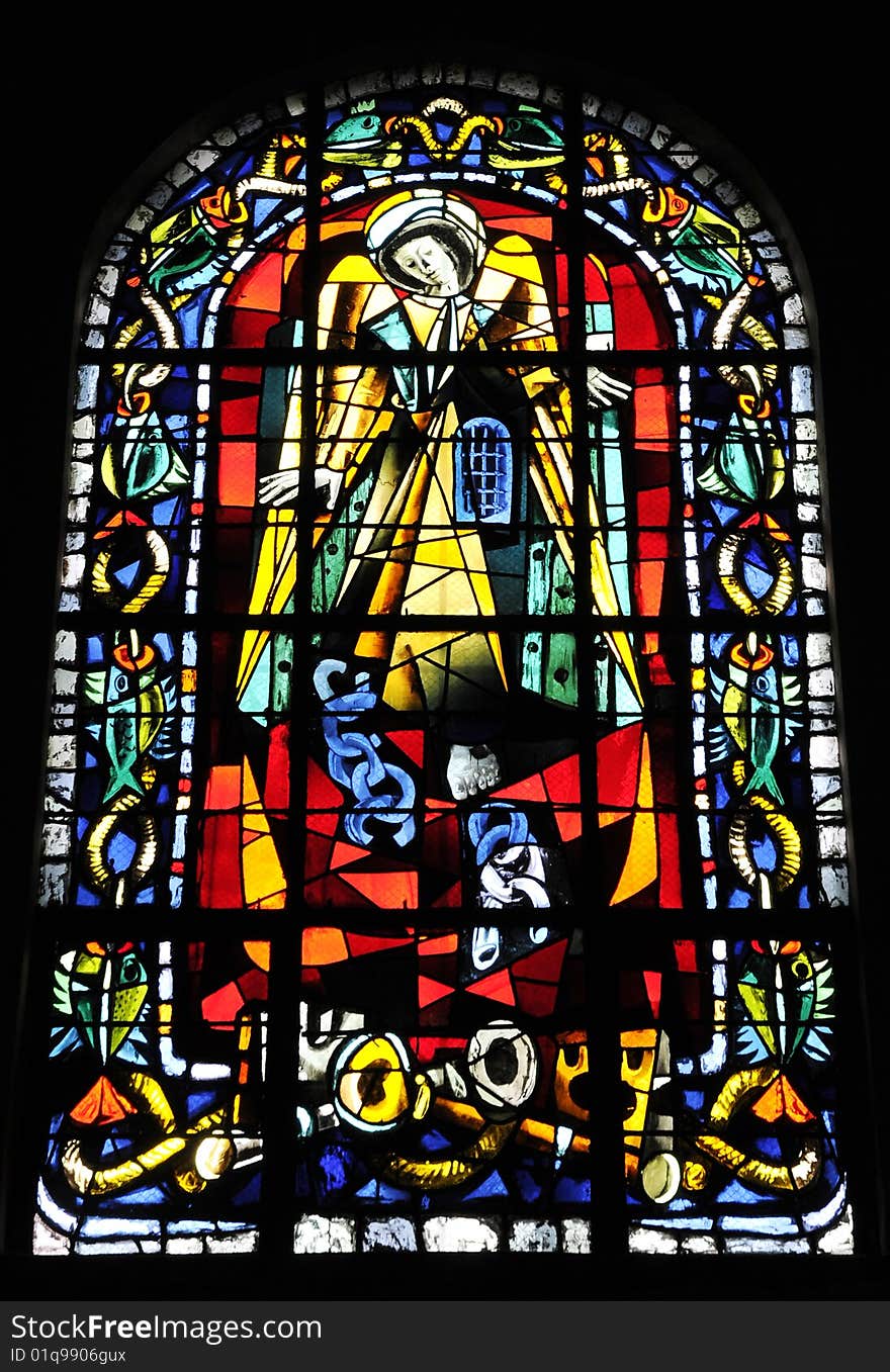 Artwork of abstract with colorful glass, religional artwork in the cathedral. Artwork of abstract with colorful glass, religional artwork in the cathedral