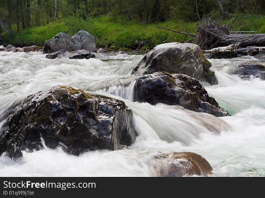 Stones in river