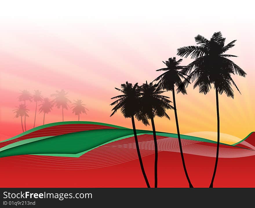 Abstract background template with tropical and tree theme. Abstract background template with tropical and tree theme