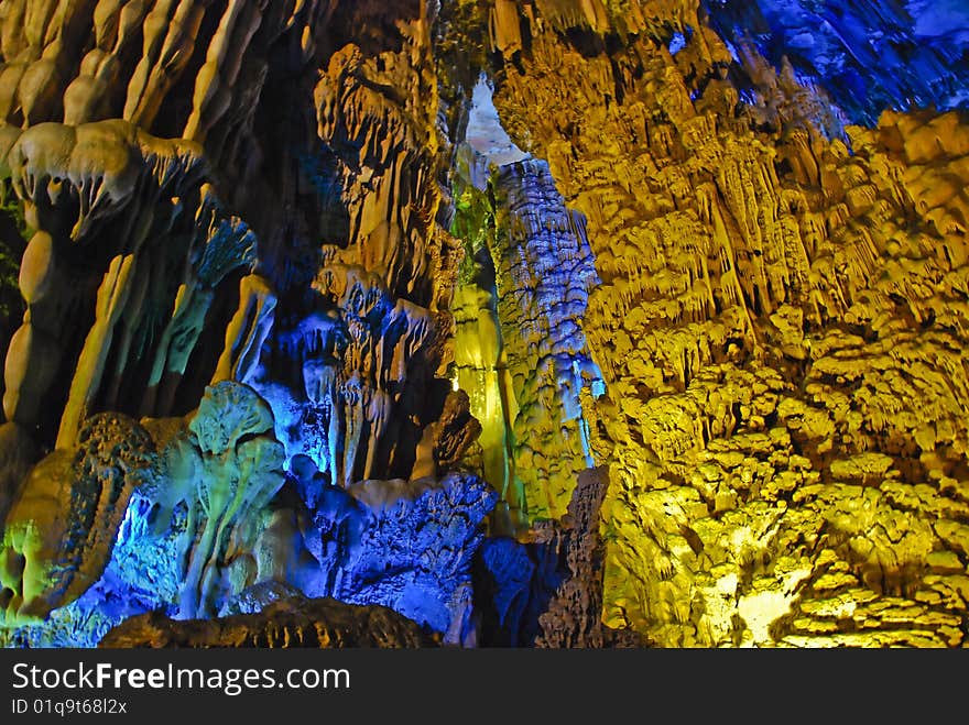 Stalagmite cave in Southwestern China