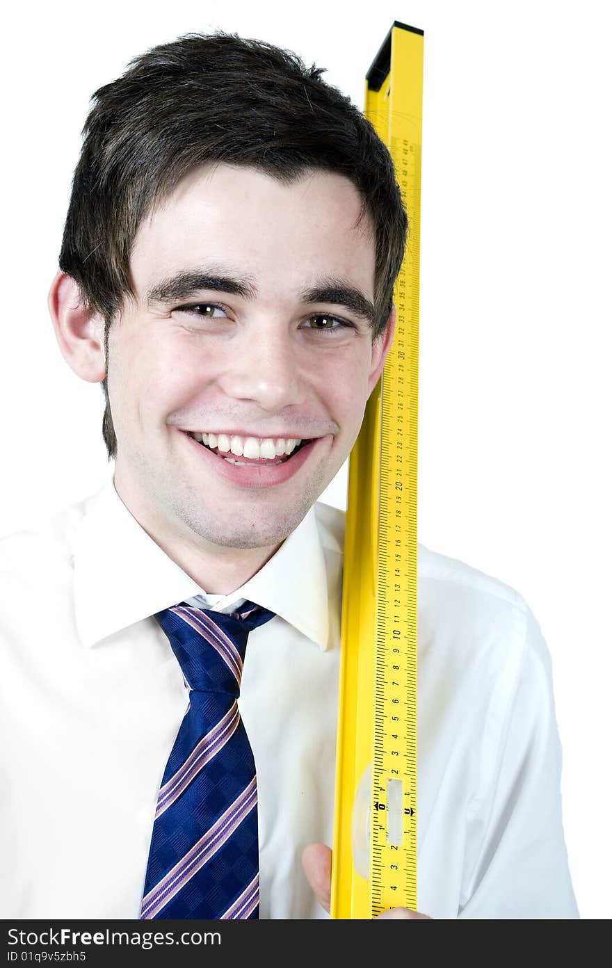 Man with ruler