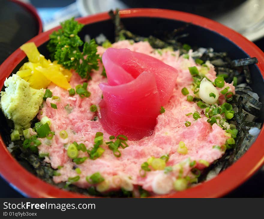 Tuna fish sushi rice