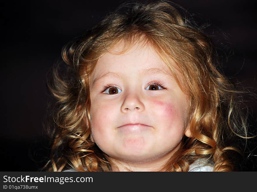 Cute Girl portrait with a smile on her face