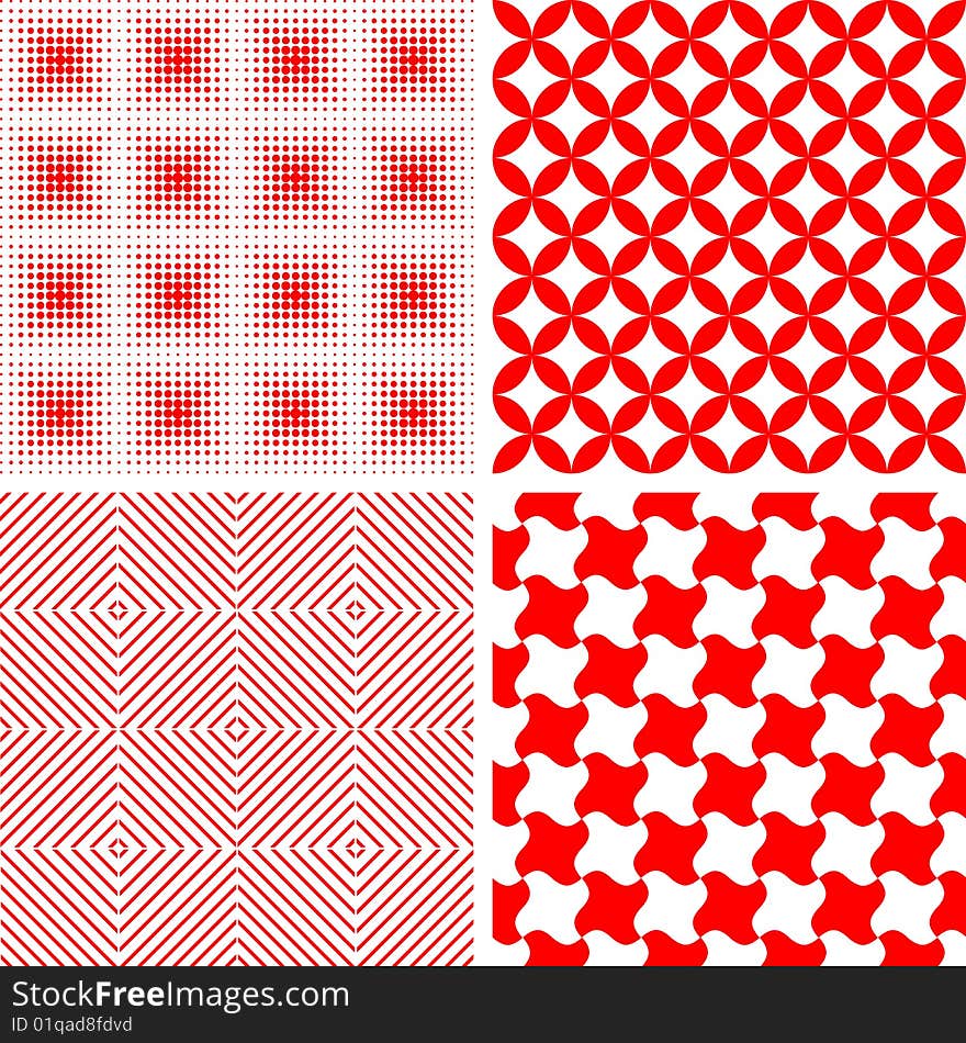 Seamless repeat pattern, abstract background - set