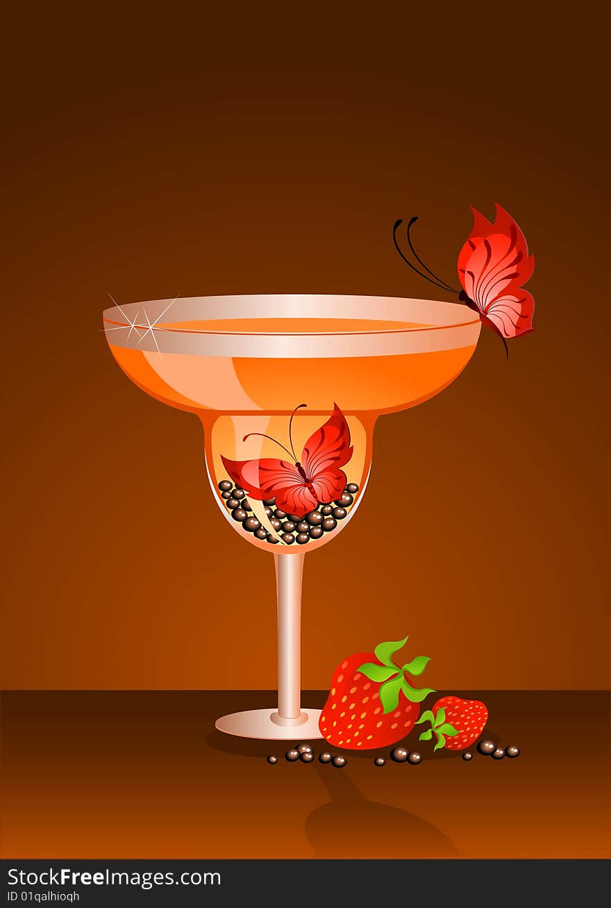 Butterfly in a glass