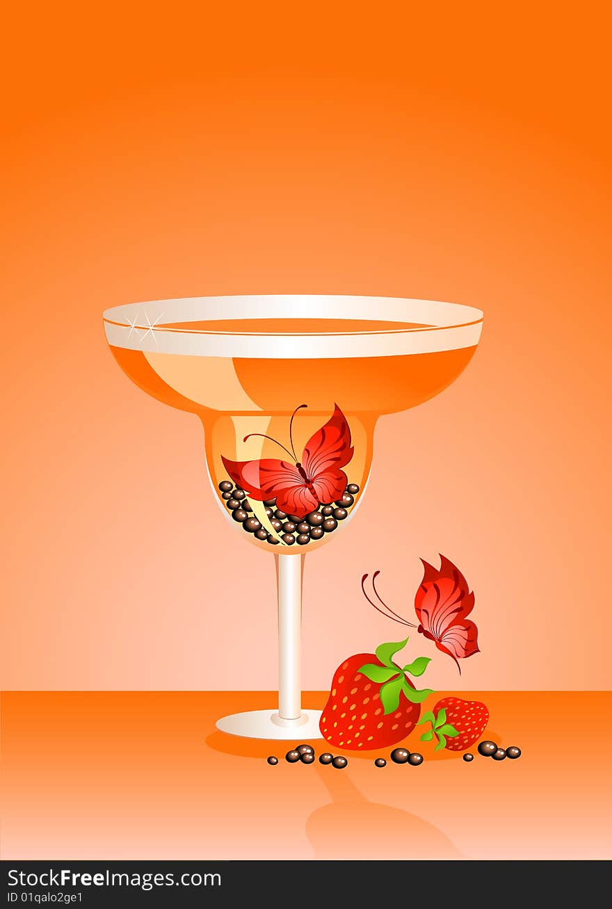 Butterfly in a glass