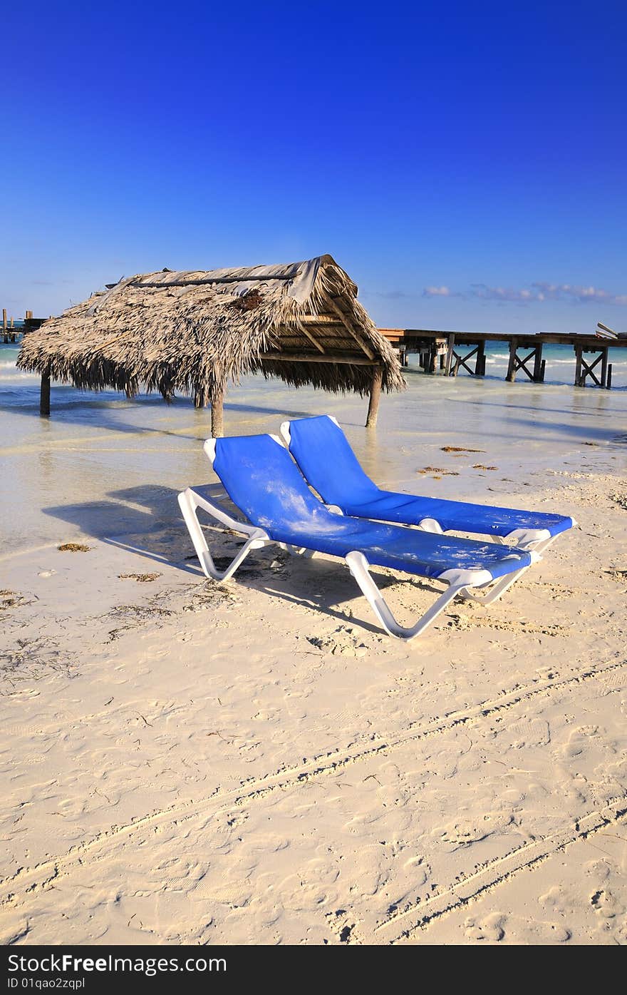 A view of tropical beach in cayo coco, cuba. A view of tropical beach in cayo coco, cuba