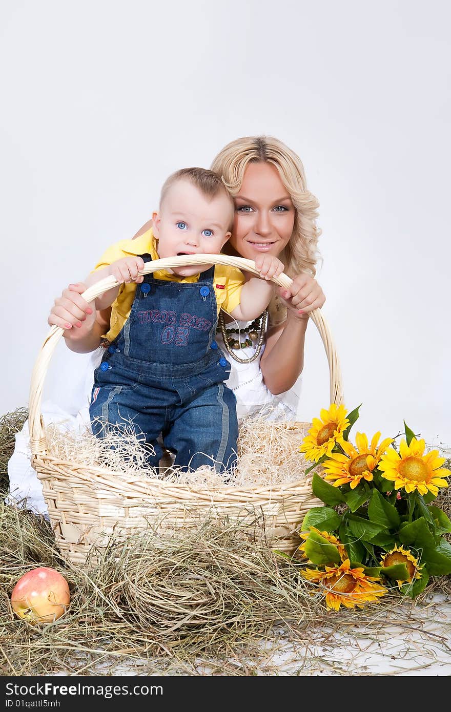 Young woman with her little son. Young woman with her little son