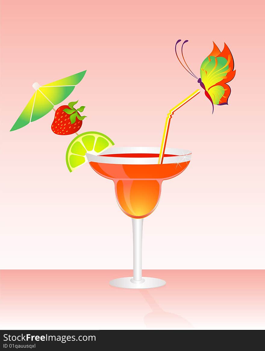 Fruits bright cocktail