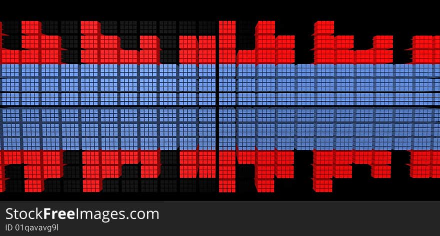 Equalizer bars also known as spectrum analyzer graph chart