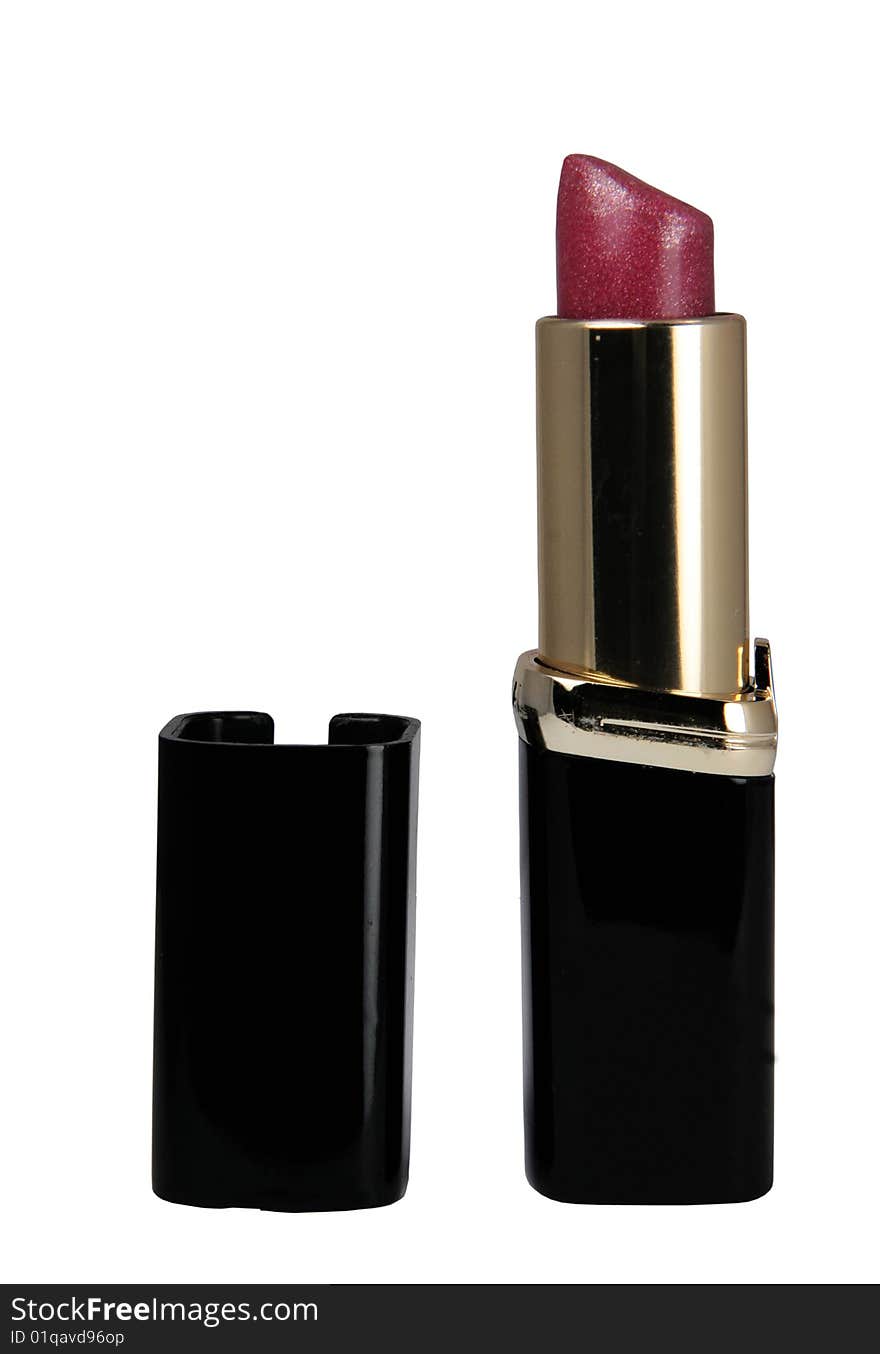 Lipstick with an open cover