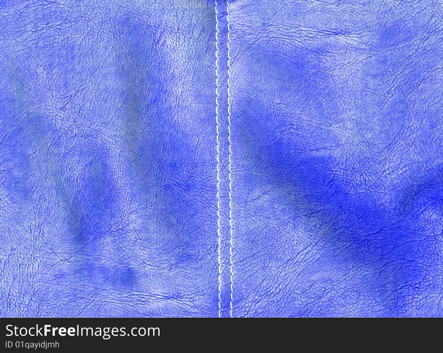 Natural blue leather texture to background