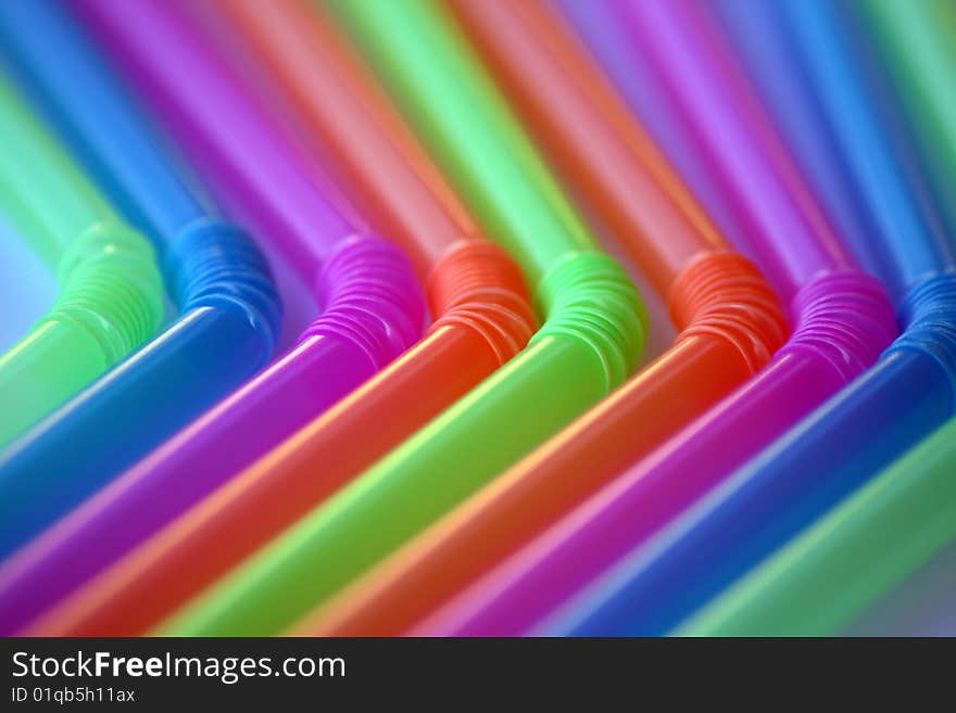 A bounch of colored straw. A bounch of colored straw