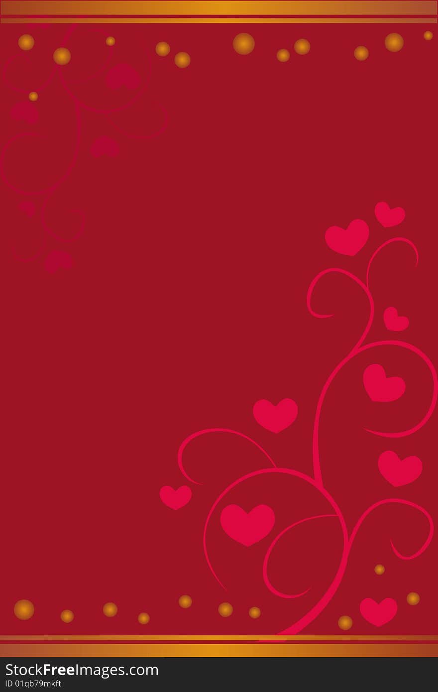 Floral valentine background for greeting card, wedding, valentine, birthday and others