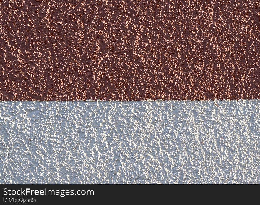 White and red stripe on a wall. White and red stripe on a wall