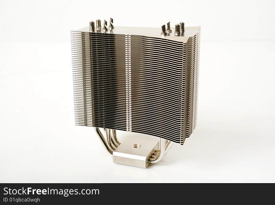 Silvery cpu cooler, of a simple and elegant design