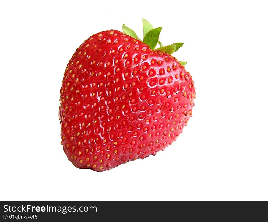 Tasty strawberry on white background