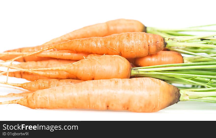 Carrot isolated on white background.