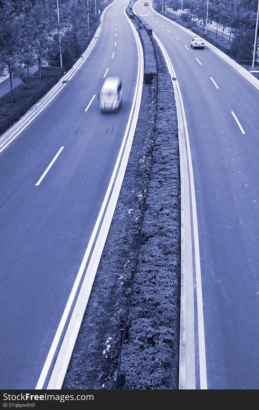 Suburb freeway on the beijing china