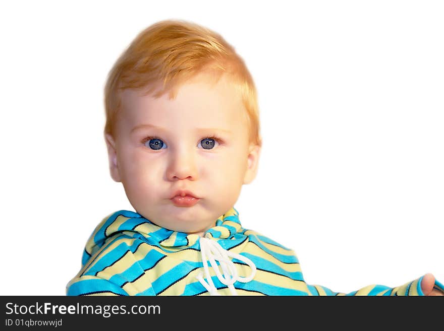 Portrait of the blond little boy on a background. Portrait of the blond little boy on a background