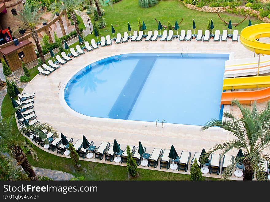 Swimming pool on a sunny day