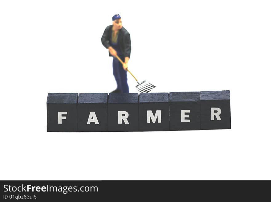 A farmer doing his job