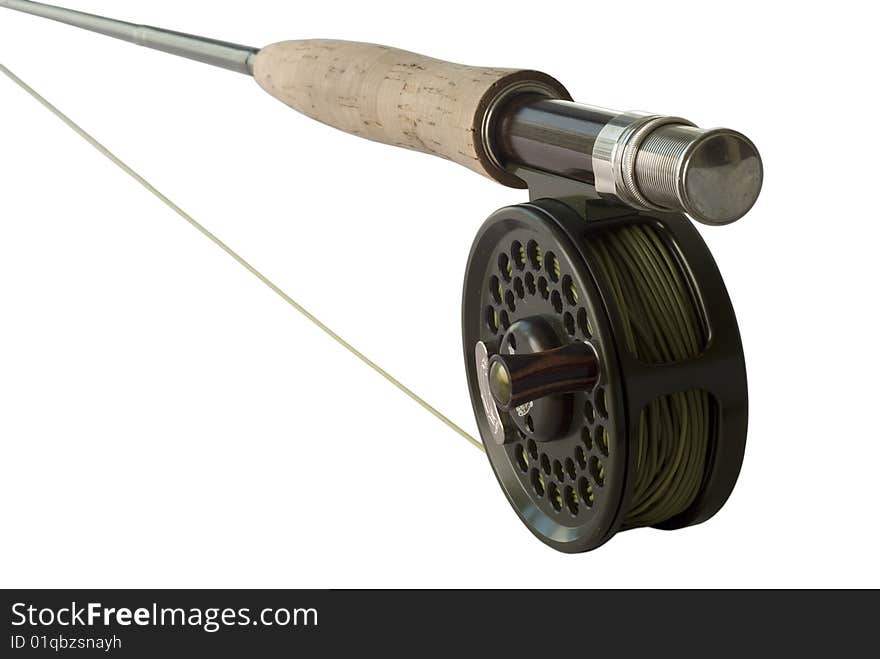 Fly Rod With A Reel And Line