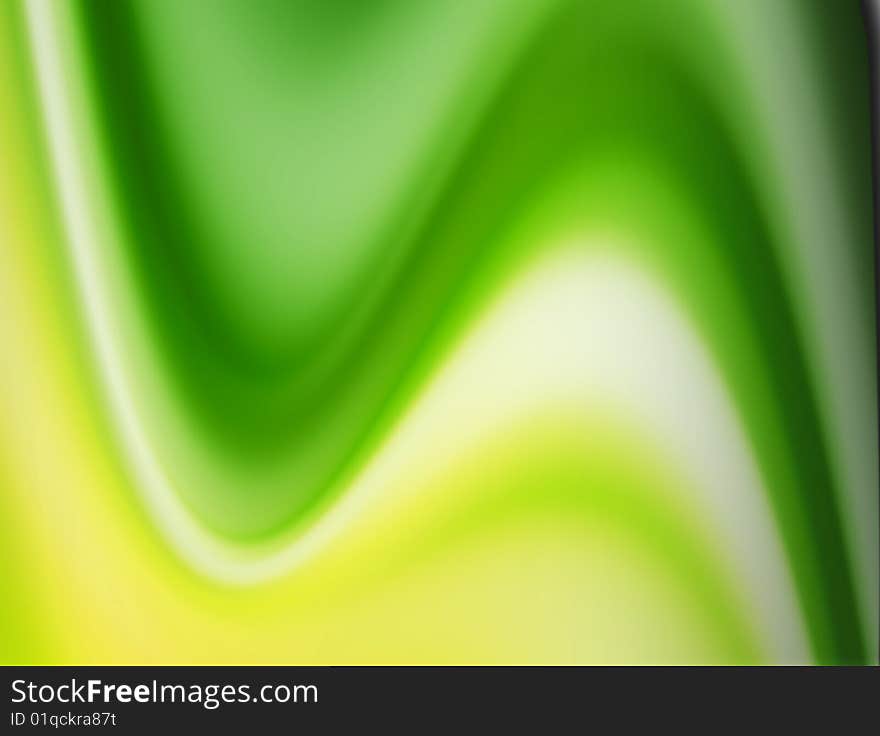 Green and white motion waves. Abstract design