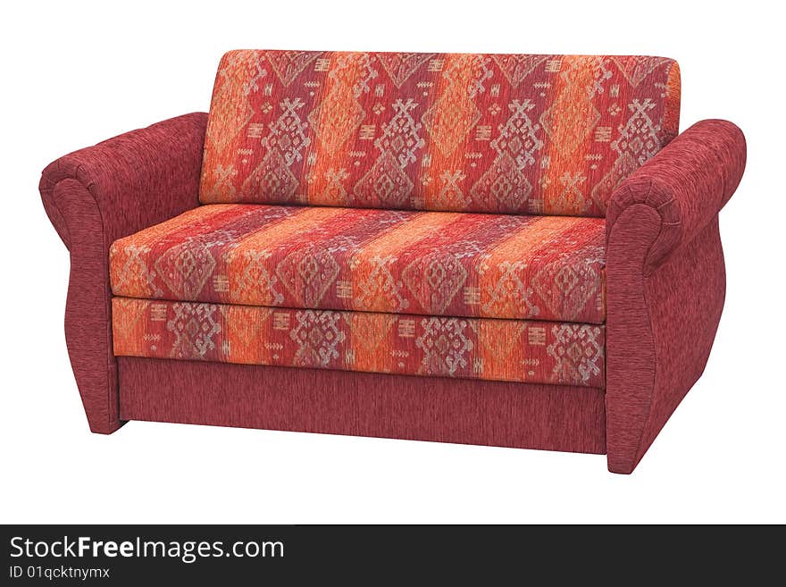 A sofa isolated on a white background with clipping path