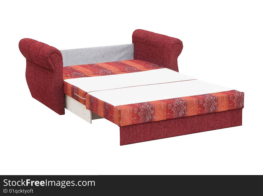 A sofa isolated on a white background with clipping path