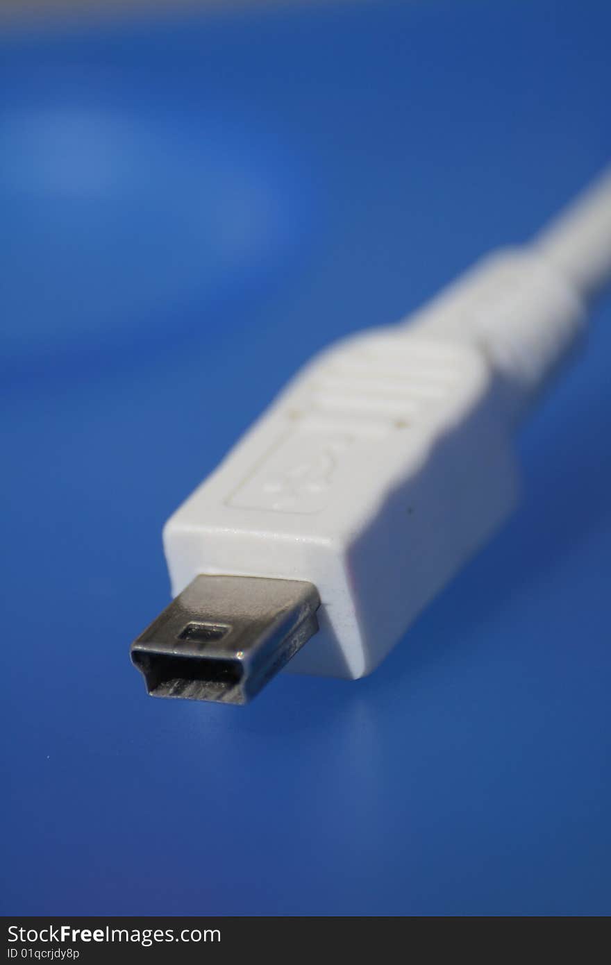 A particular of a micro USB connector with cablers