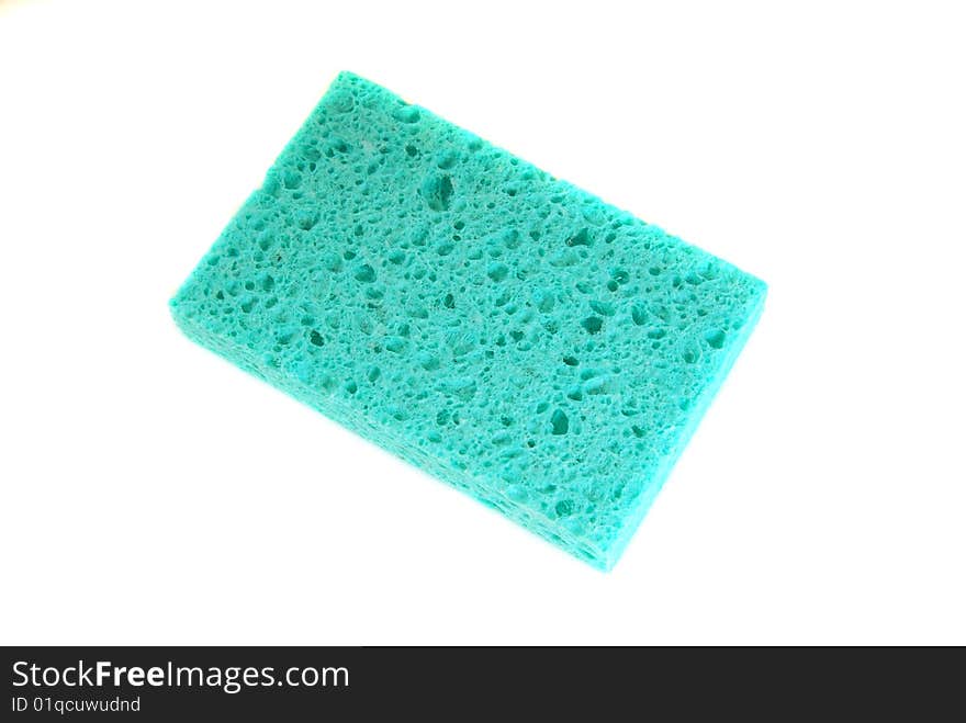 Blue household sponge