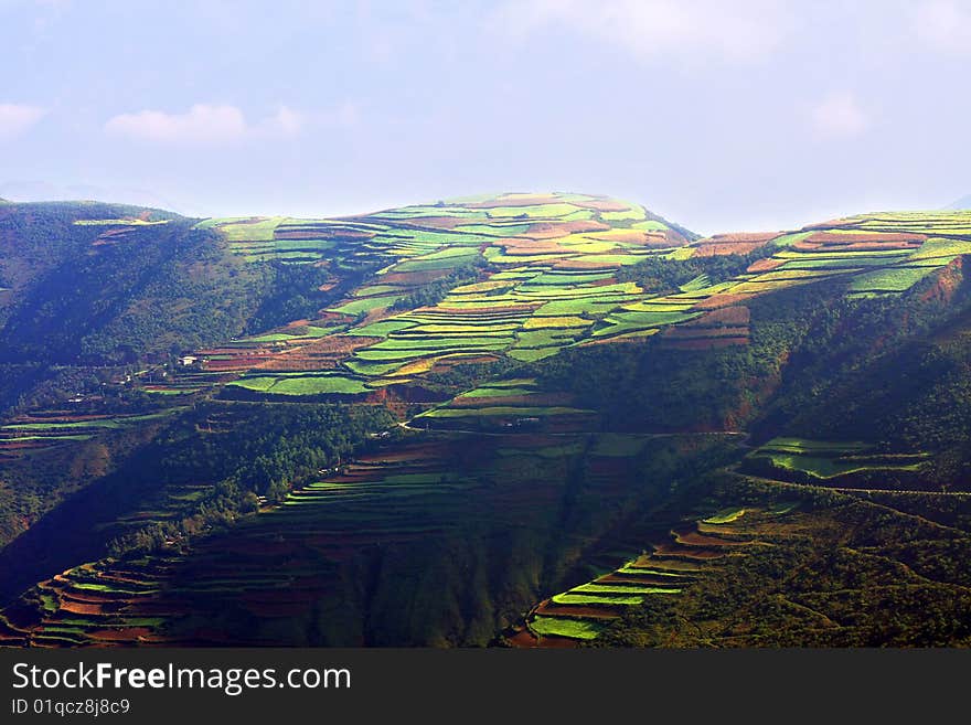 The farm is very beautiful on mountian