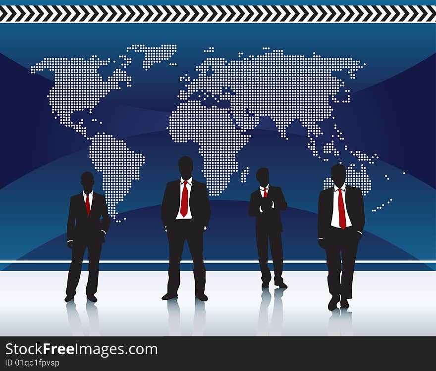 Business silhouette and background technology. Business silhouette and background technology