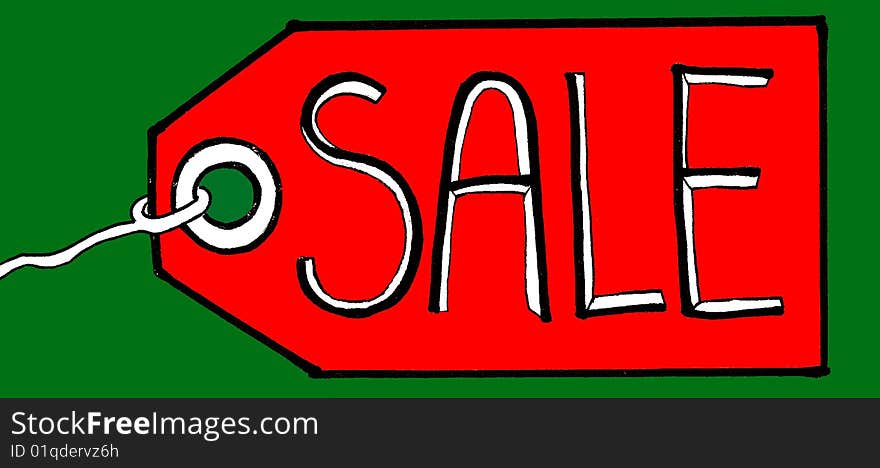 Illustration of a sale tag