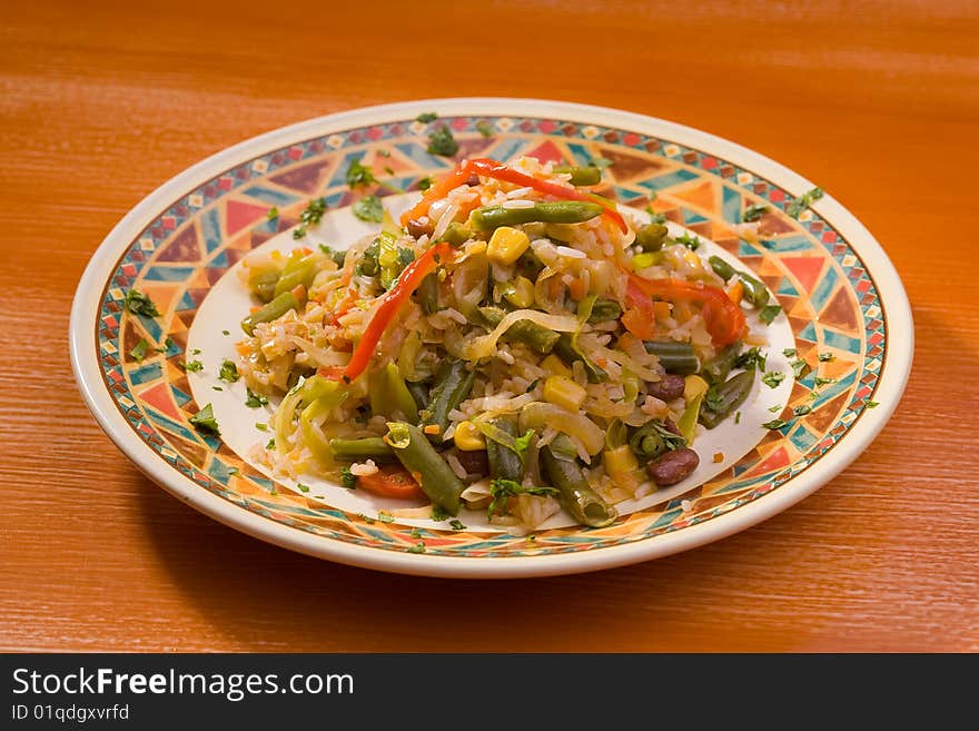 Rice with vegetables