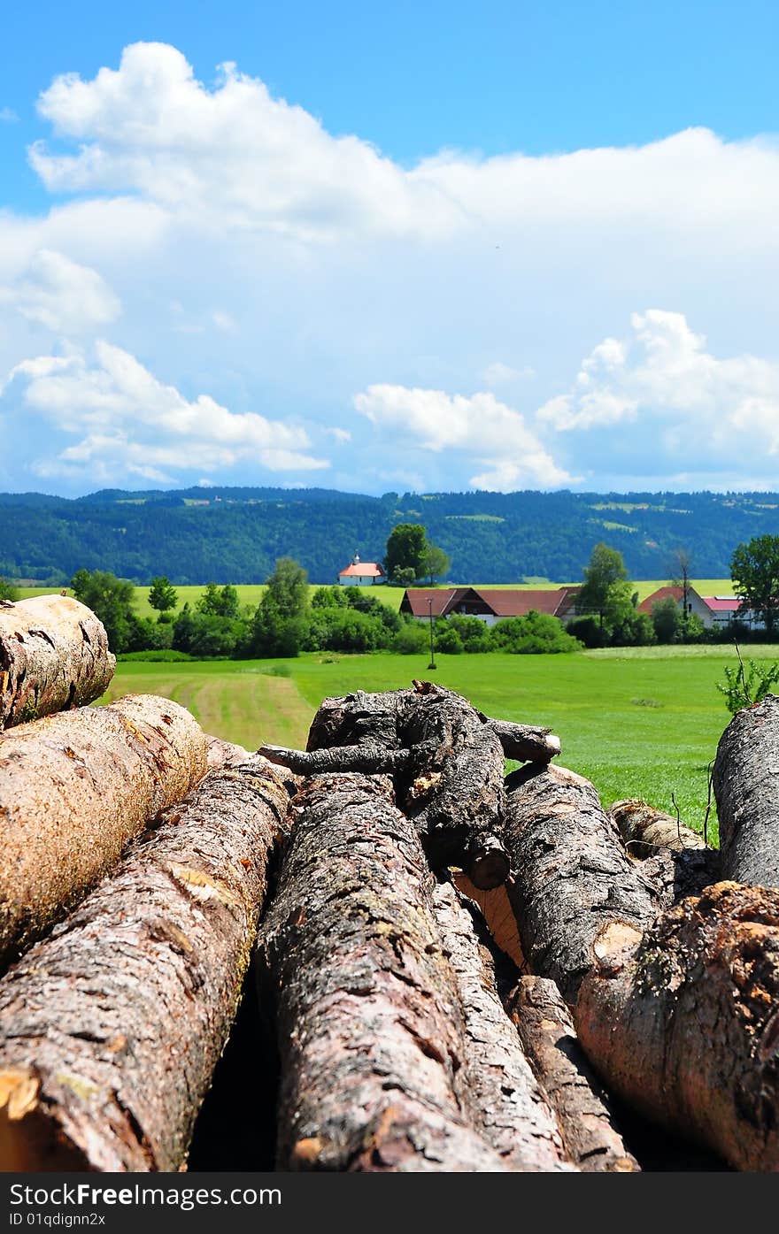 Landscape view of Allg�u, a german county between upper swabia and Lake constance, Baden-Wuerttemberg, Germany. Landscape view of Allg�u, a german county between upper swabia and Lake constance, Baden-Wuerttemberg, Germany