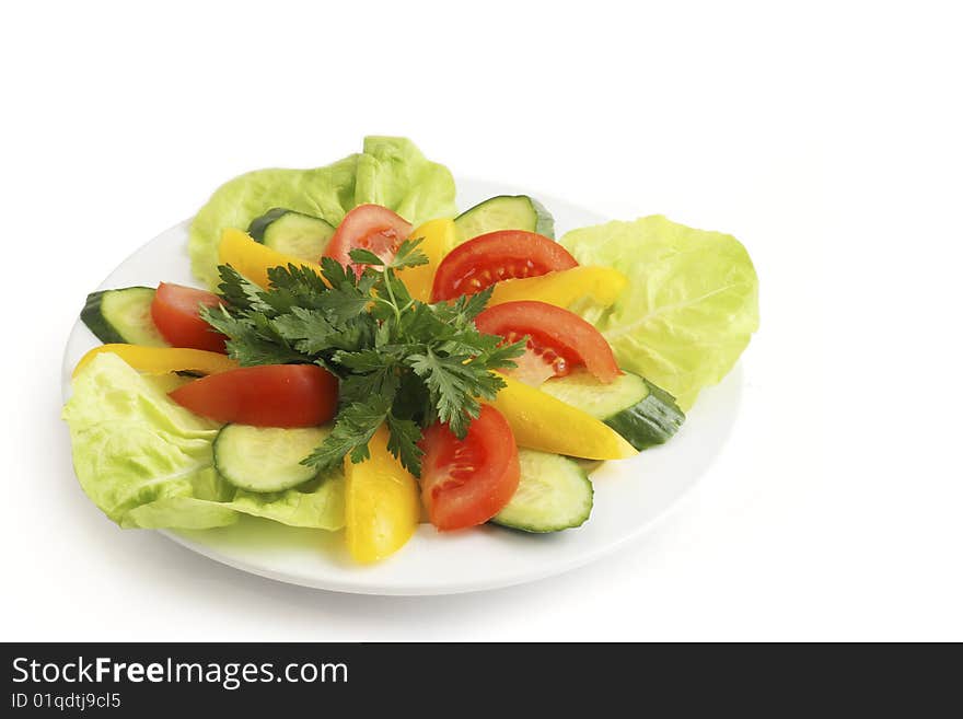 Healthy salad with fresh vegetables. Healthy salad with fresh vegetables