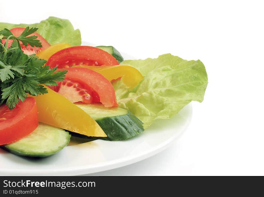 Healthy salad with fresh vegetables. Healthy salad with fresh vegetables