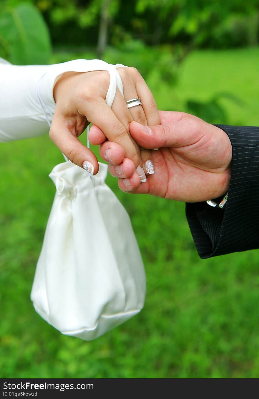 Hand in hand, wedding ceremony